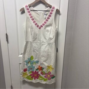 Rare Vintage Lilly Pulitzer Spring Dress Floral/insect details Size 6 EUC